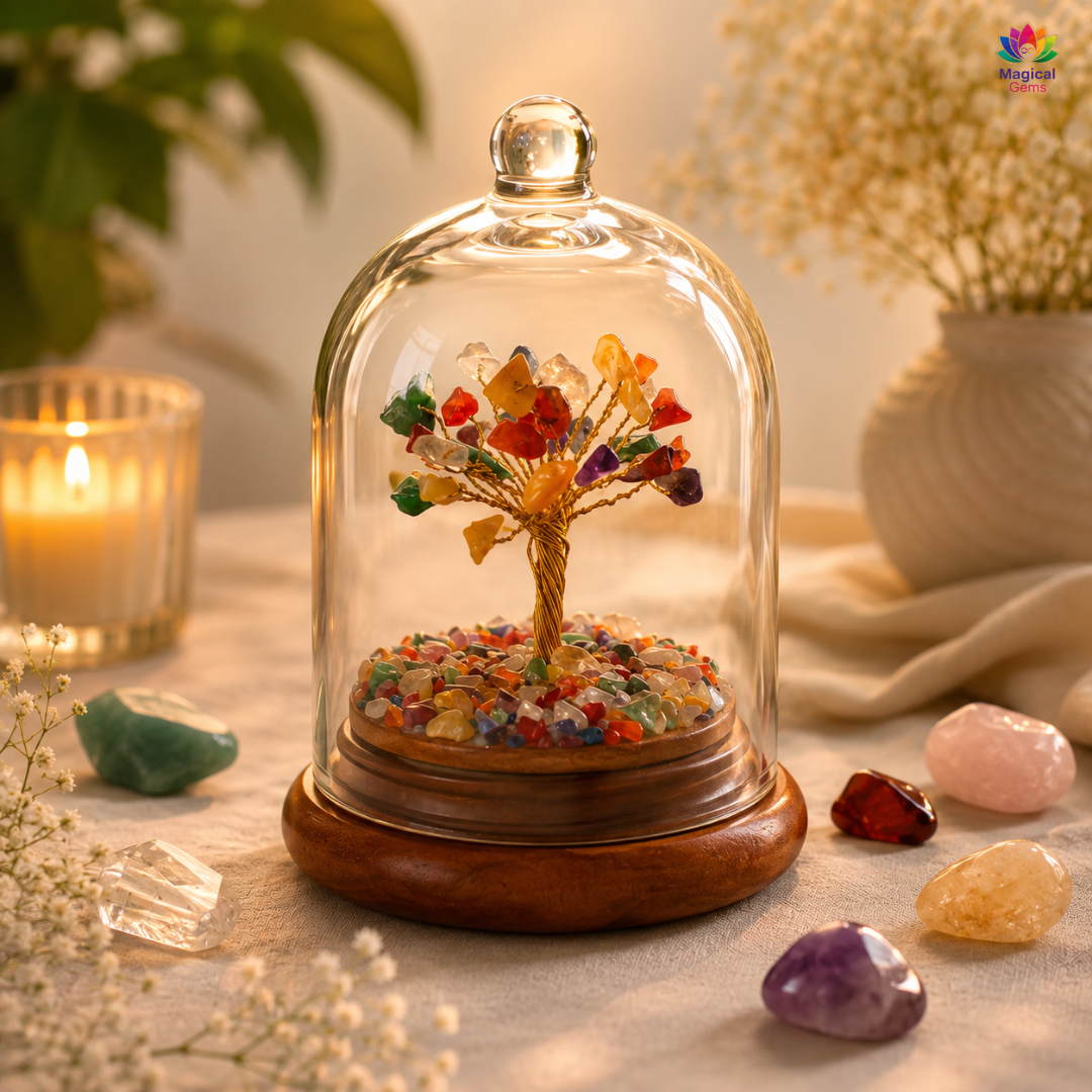 7 Chakra Crystal Dome Tree - Balance, Healing & Positive Energy