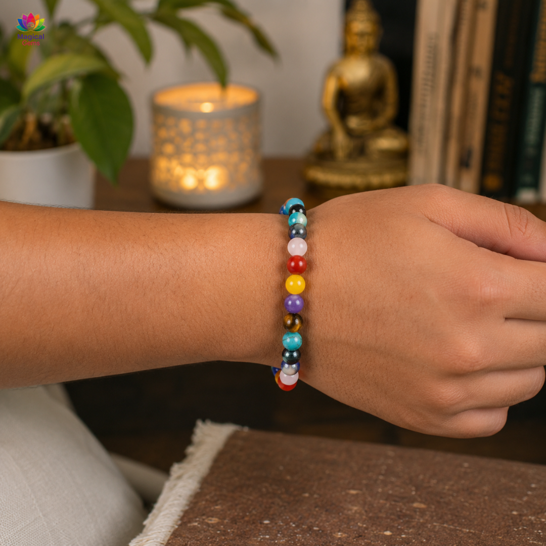 7 Chakra Healing Bracelet – Balance, Positive Energy & Spiritual Protection