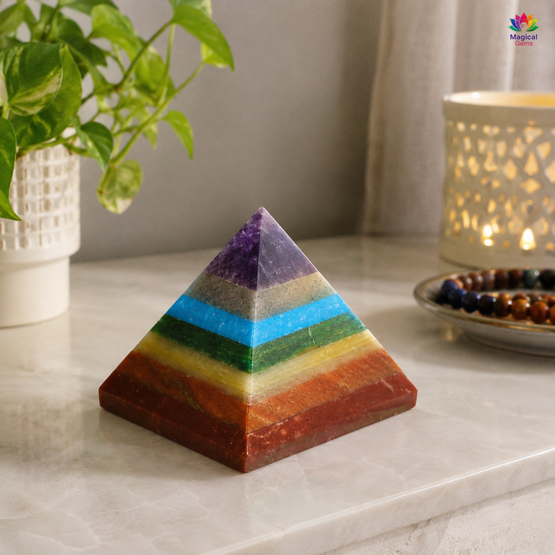 7 Chakra Bonded Pyramid – Energy Healing, Balance & Positive Vibes
