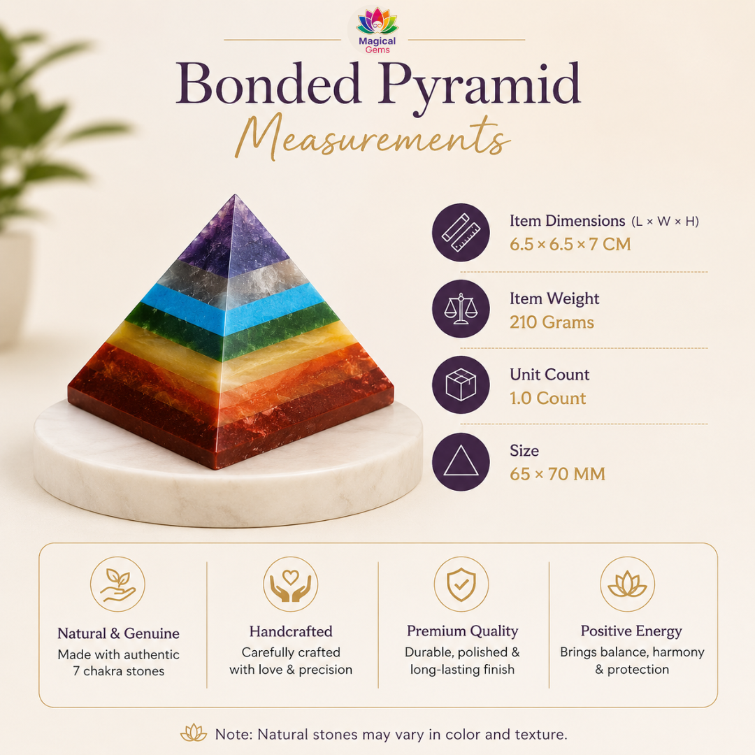 7 Chakra Bonded Pyramid – Energy Healing, Balance & Positive Vibes