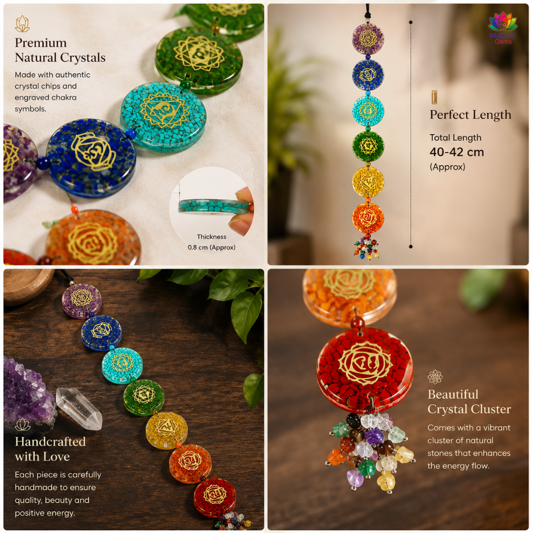 7 Chakra Orgone Hanging – Positive Energy Car & Home Decor