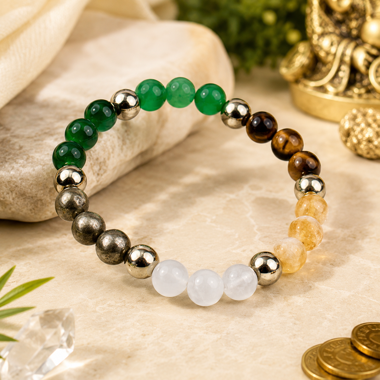 Dhan Yog Wealth Bracelet – Money Attraction, Success & Positive Energy Crystal Bracelet